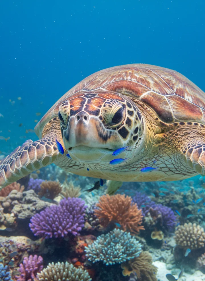 Green Sea Turtle card artwork